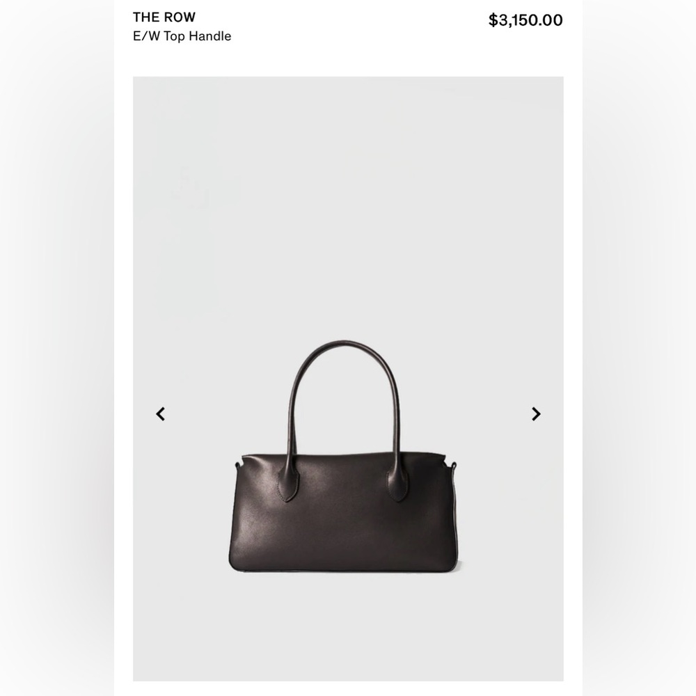 The Row E/W Top Handle Bag Leather